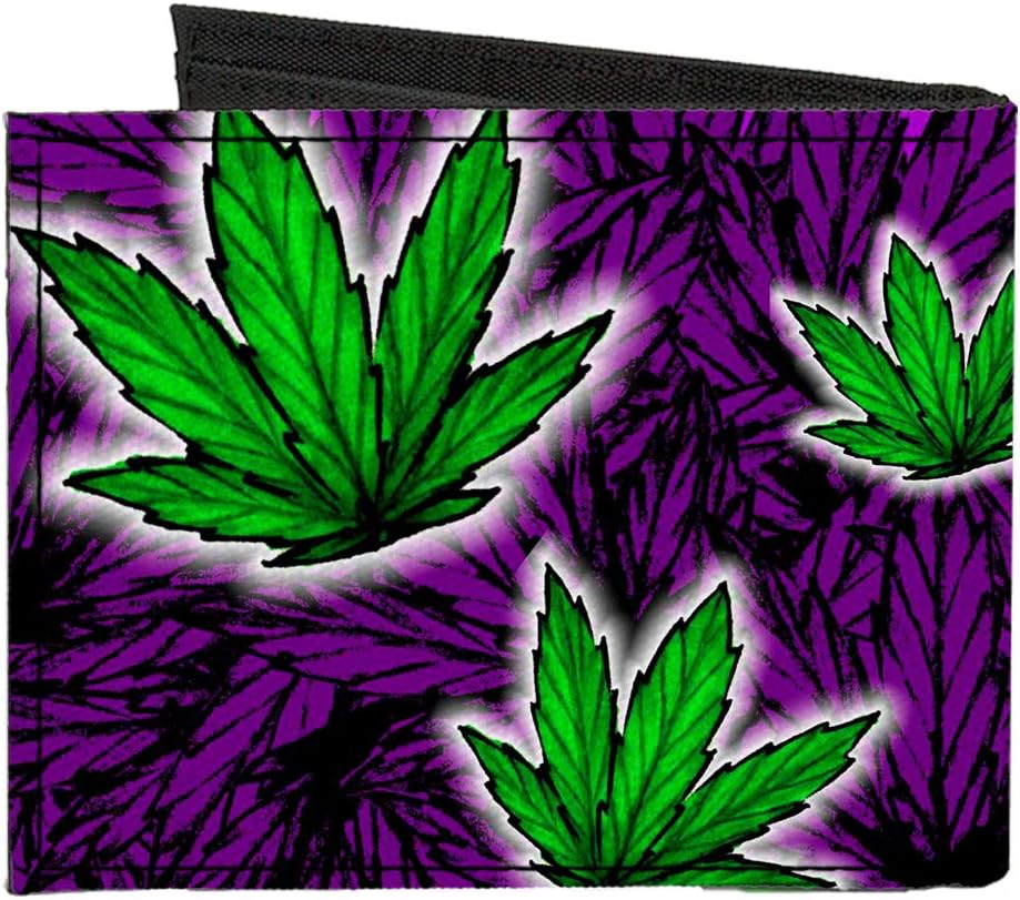 Buckle-Down Men's Standard Canvas Bifold Wallet-Weed, 4.0" x 3.5" - Image 2