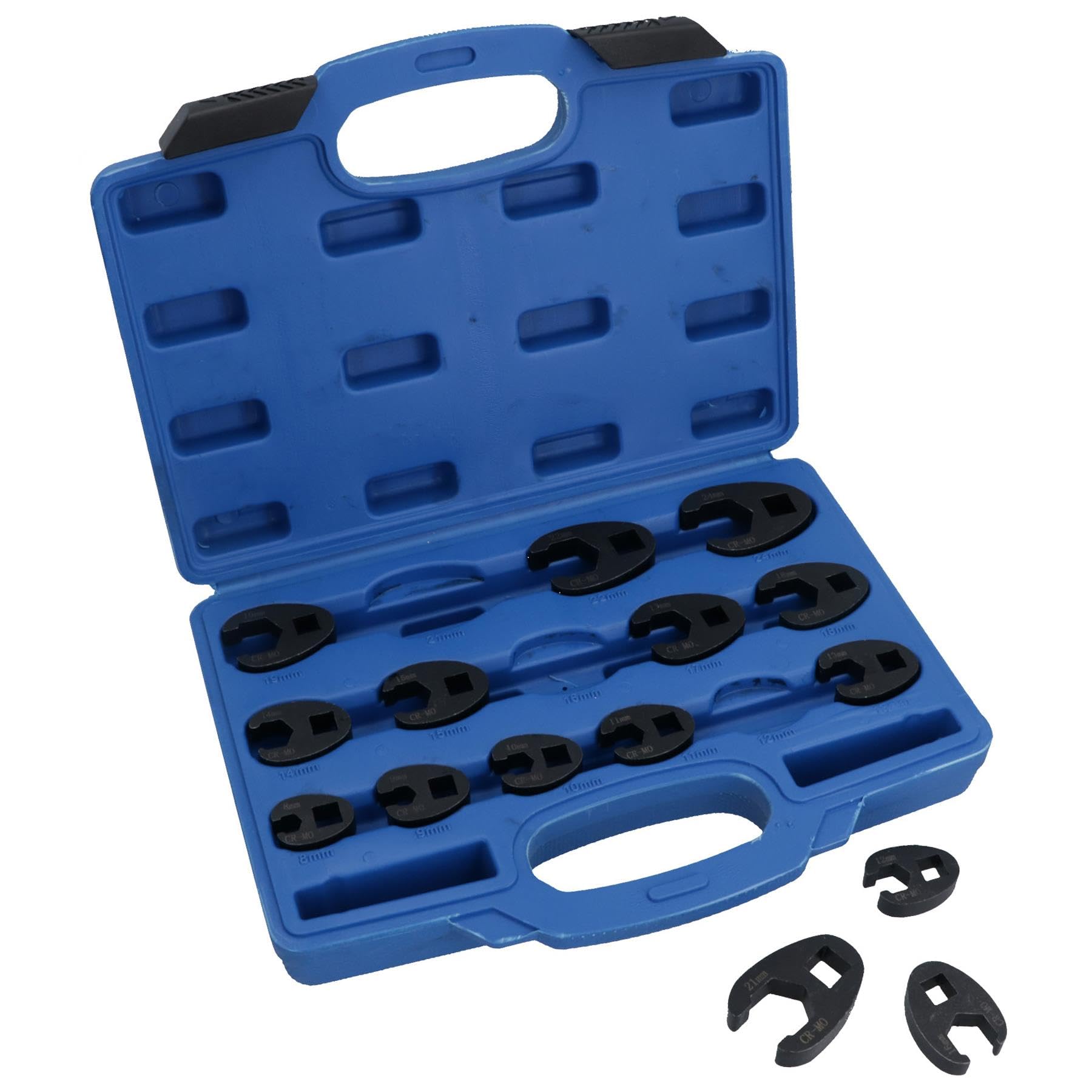 Ab Tools Metric Impact Impacted Crowfeet Crowfoot Spanner Wrench Set 8 – 24Mm 15Pc