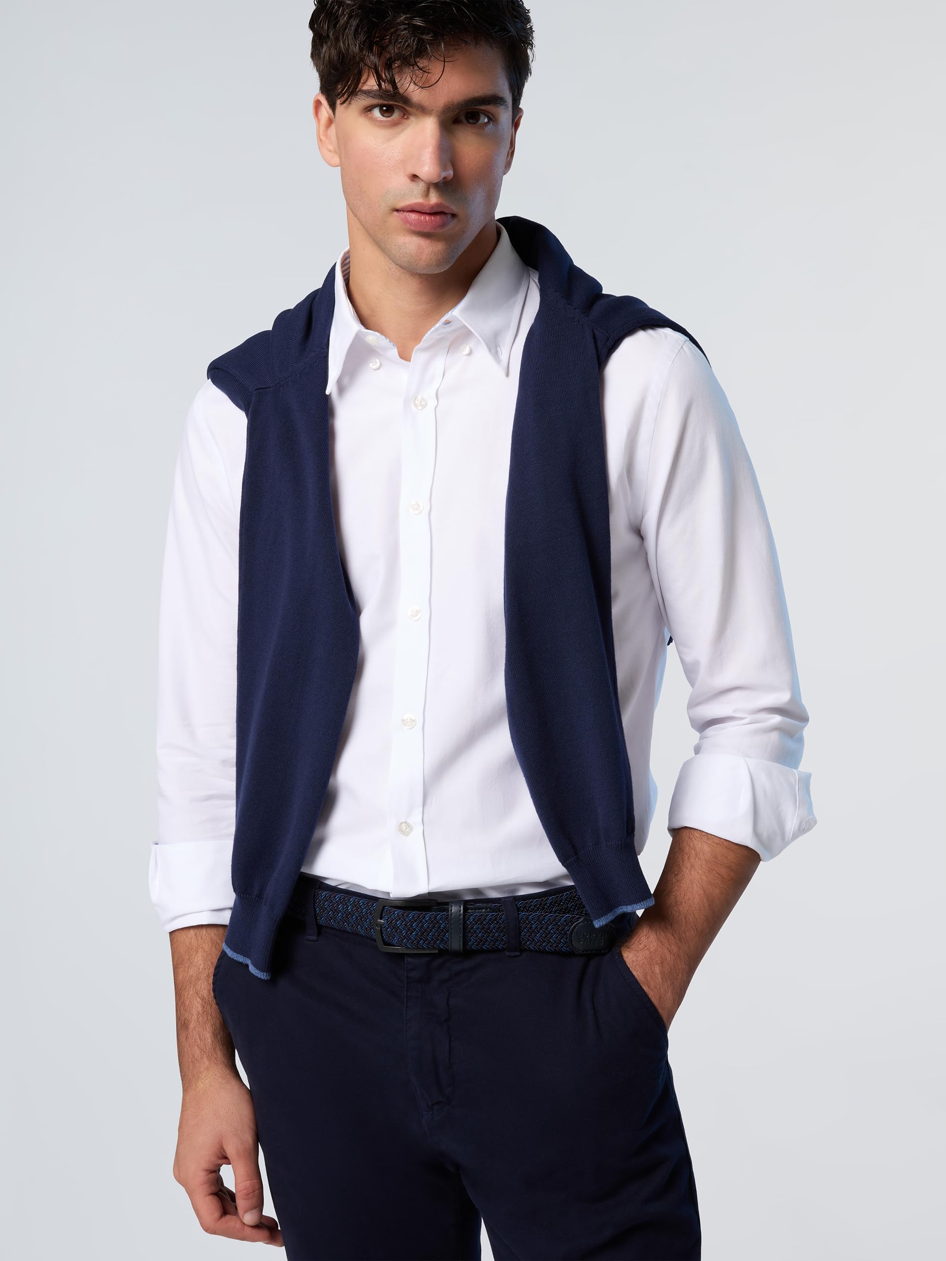 NORTH SAILS Camicia Uomo in Cotone Oxford con Logo Ricamato