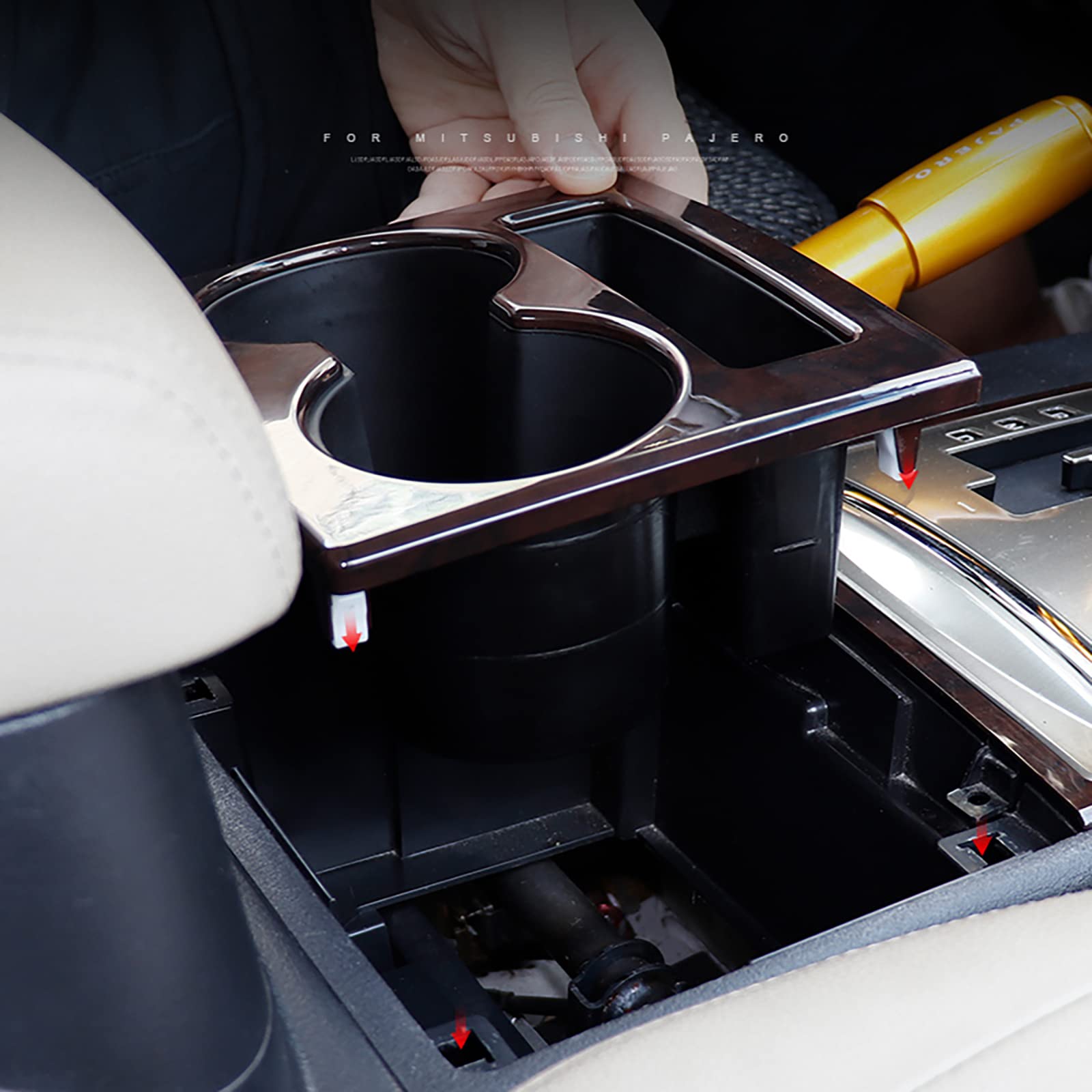 Schowek samochodowy na przednie siedzenie uchwyt na kubek centralne sterowanie schowek do Mitsubishi Montero/Pajero Gen 4 organizer na siedzenia samochodowe akcesoria samochodowe do