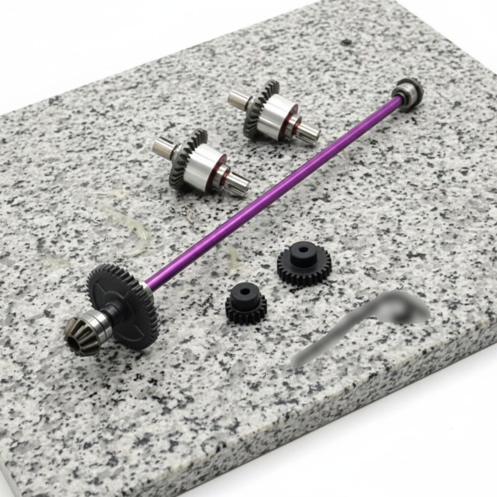 Caja de Cambios para Coche RC Transmisión Diferencial Engranajes Conjunto Metálico con Rodamientos para Reducir Fricción y Prolongar Vida, Azul Cielo