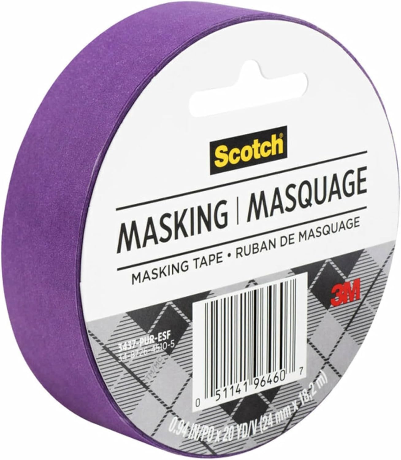 Scotch Expressions Masking Tape, .94 in x 20 yd., Purple, 6-Rolls