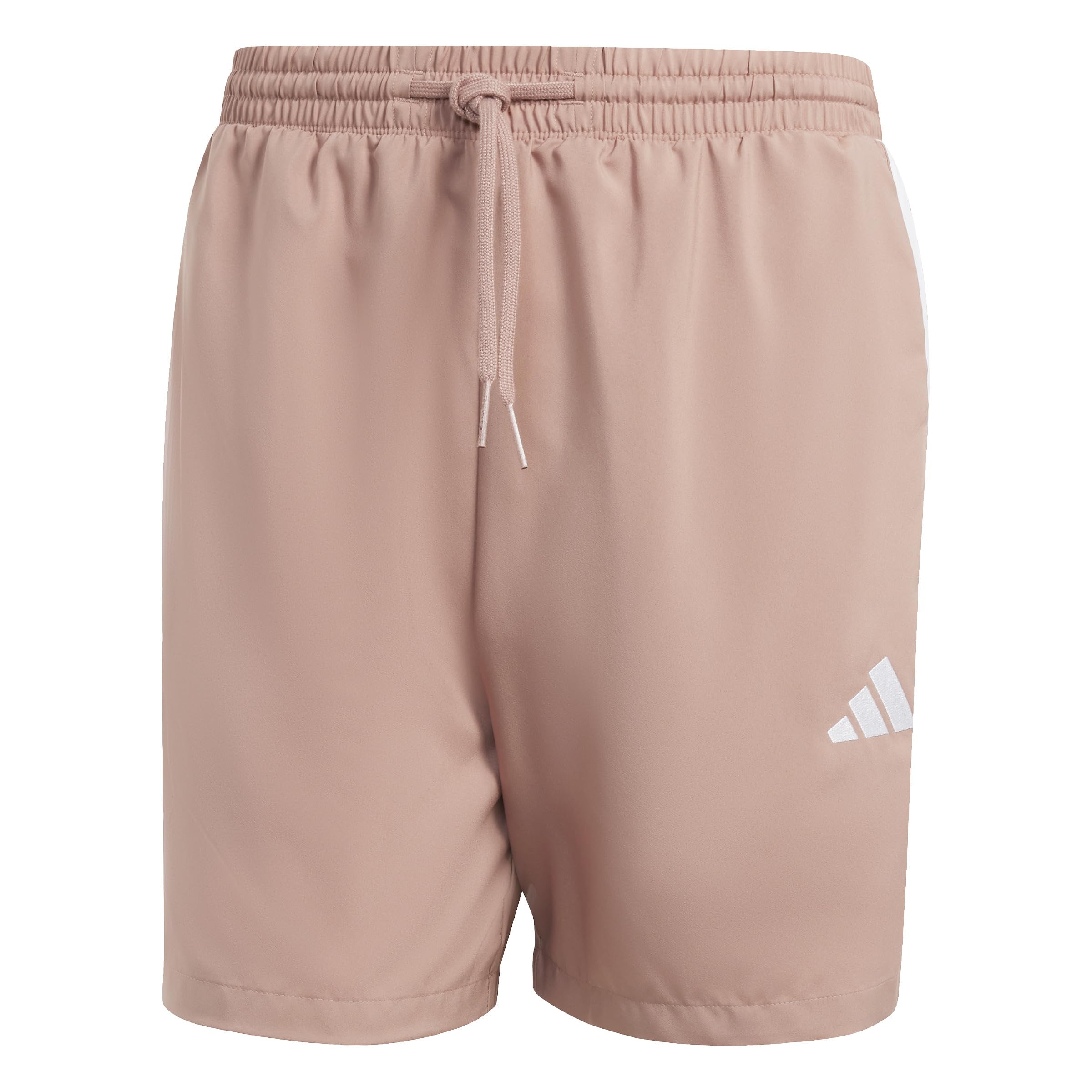 adidas Men's Essential Three Stripes Chelsea Base Short, Wonder Clay/White, XL