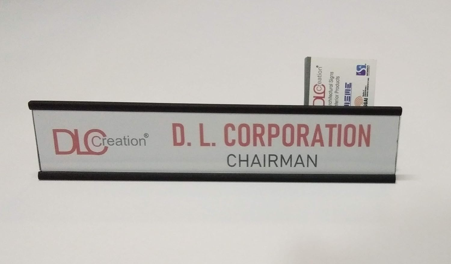 DLCCREATION Aluminium Personalised Office Table Top Name Plate/Desk top