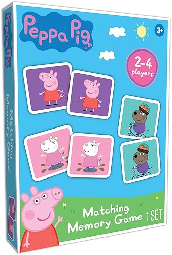 TCG Toys Peppa Pig - Juego de cartas a juego de memoria - Con 72 piezas a todo color - Promueve y mejora la memoria y las habilidades de desarrollo