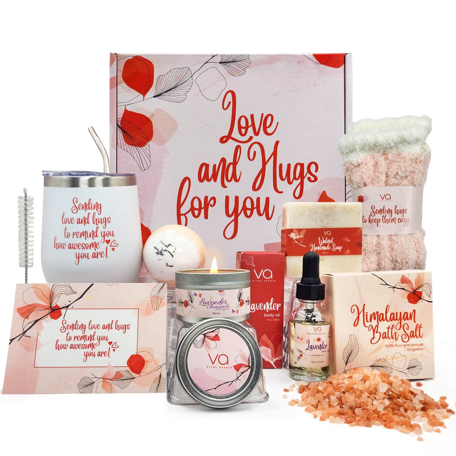 VITAL AFFAIRGet Well Soon Gifts-Self Care Package For Women-Birthday Gifts for Women-Mom Gift Basket-Relaxation Gifts For Women-Spa Gifts For Women-Gift Set For Women-Thinking of You Gift Basket By