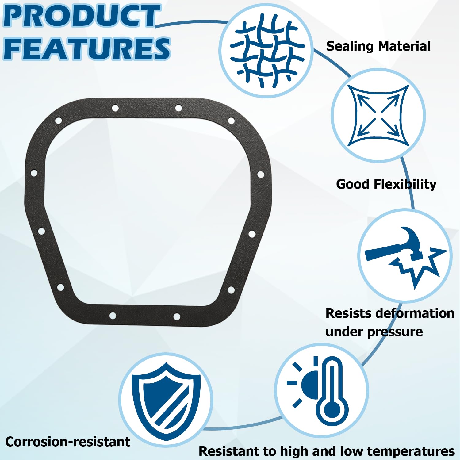 RDS 55476 Axle Housing Cover Gasket Compatible with Ford | Compatible with Ford 2015-2019 Transit-150/250/350/350 HD;2004-2004 F-150 Heritage;1997-2000 E-150 Econoline.