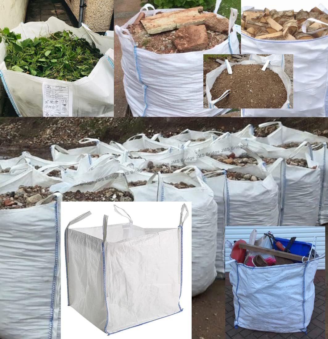 5 x Bulk Bags 1 Tonne Dumpy Skip Sack**Pack of 5** One Ton FIBC Heavy