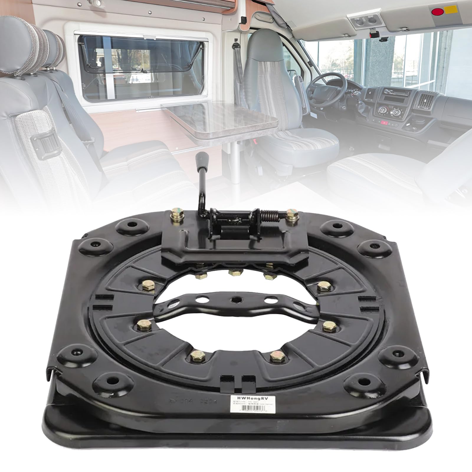 Wohnmobil Sitzdrehteller, universeller Drehteller für Wohnmobilsitze, 360° drehbar mit 4-Wege-Autositzdrehteller, Autositzmodifikation für Wohnwagen, Van, Wohnmobil