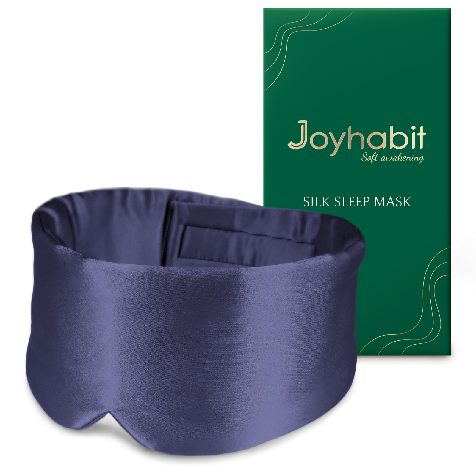 Joyhabit Silk Sleep mask | 100% Mulberry for Women Men Ultra Soft Blackout Eye Cover with Adjustable Band, Breathable No Eye Pressure, Ideal for Sleep