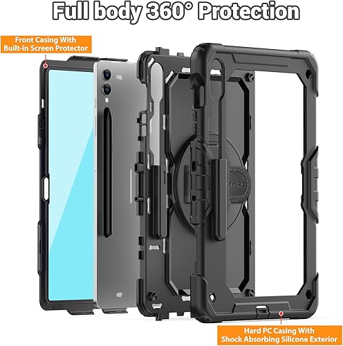 Miniatura 127 de SEYMAC Funda para Samsung Galaxy Tab S10 Lite/S10 FE/ S9 FE/ S9 5G (10.9''/11''), resistente a prueba de golpes con protector de pantalla, soporte