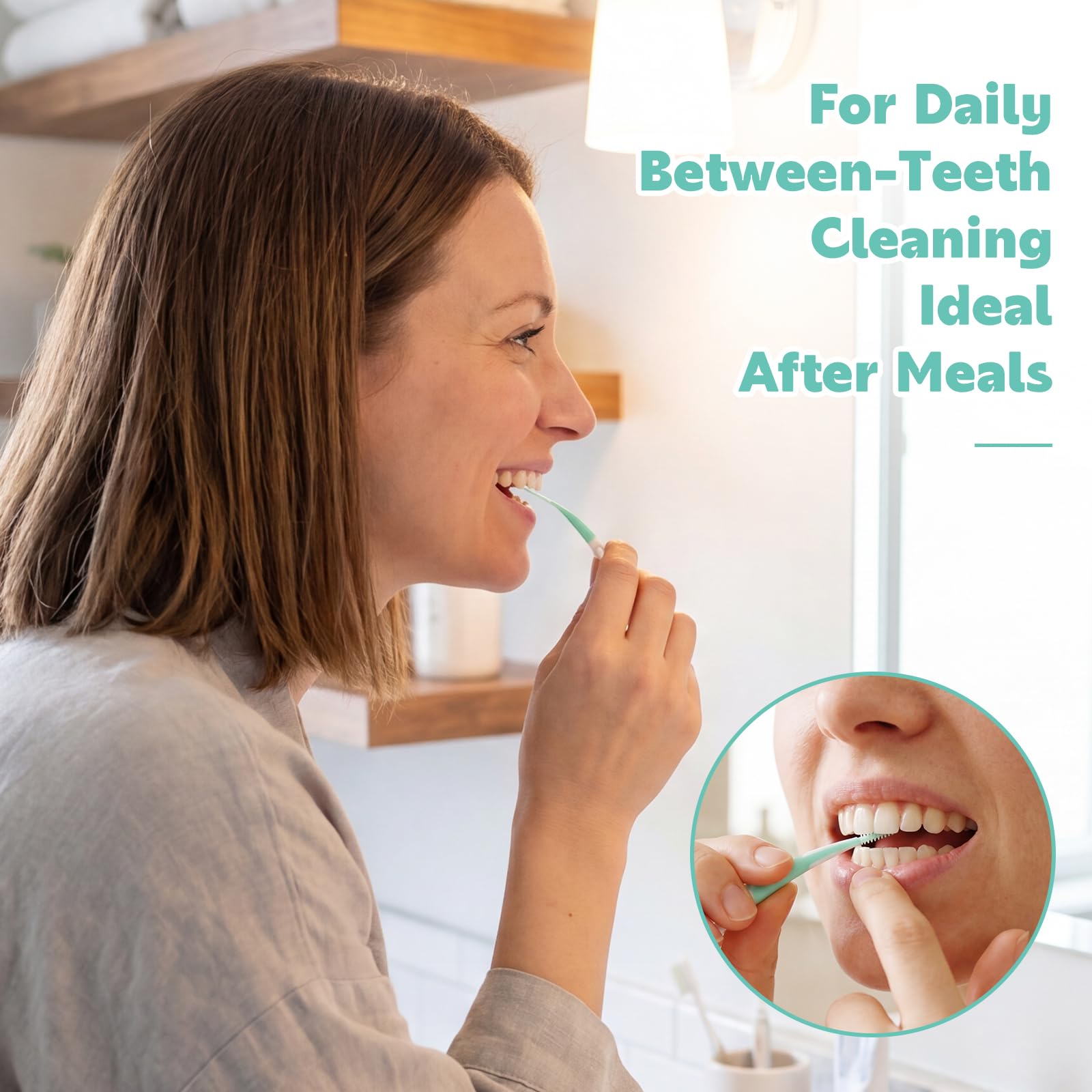 lanjue Cepillos interdentales portátiles entre dientes, 204 púas de hilo dental suave para limpieza de dientes, palillo de dientes, herramientas de limpieza de dientes para aparatos ortopédicos con