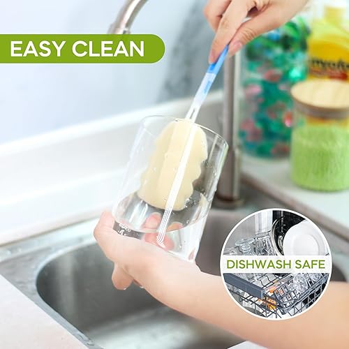 Miniatura 7 de STARSIDE Tarros de vidrio de 32 onzas con tapa de bambú, juego de 8 tarros herméticos para almacenamiento de alimentos, recipientes de