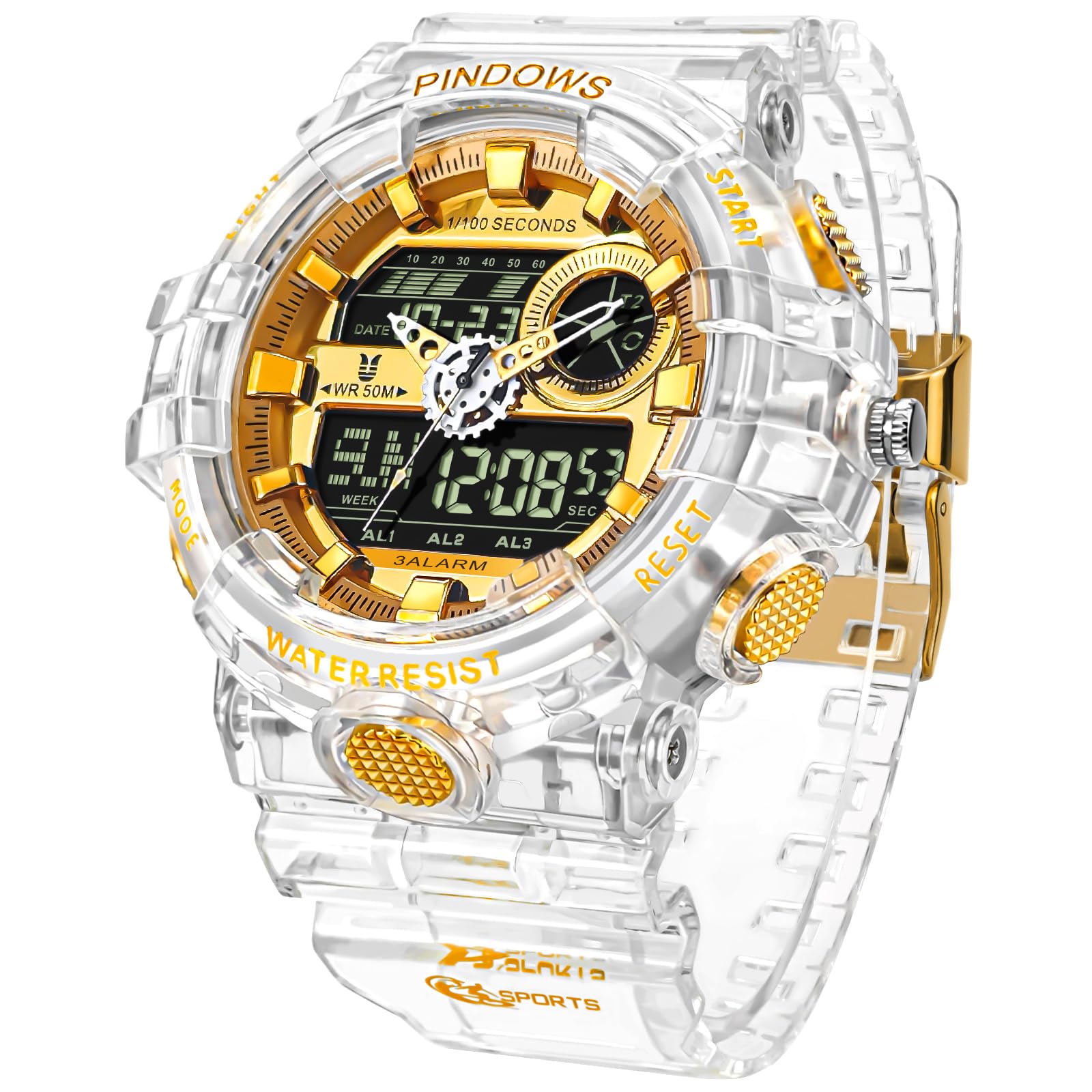 Sponsored Ad - Watch for Men, 50M Waterproof Analog Digital Watches Watch Outdoor Sports Electronic Watch Date Multi-Function LED Alarm Stopwatch.