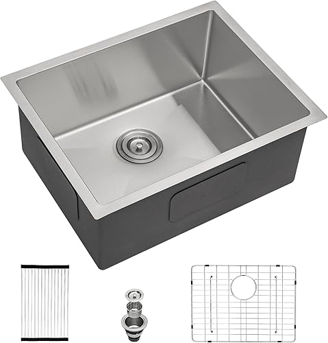 LORDEAR - Fregadero de cocina de acero inoxidable para montaje debajo de la cubierta.