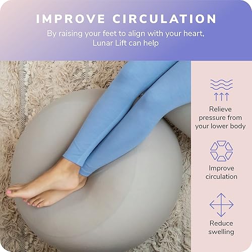 Miniatura 4 de Moon Pod - Reposapiés de elevación lunar para puf, azul, el puf de gravedad cero para estrés, ansiedad y relajación profunda durante todo el día,