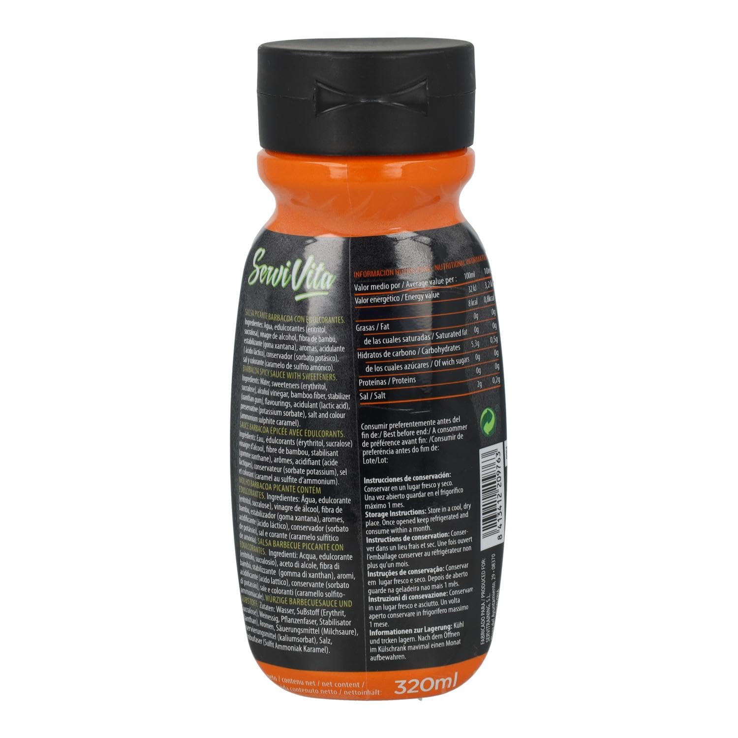 Salsa 0% Barbacoa Picante 320 Ml