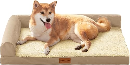 Miniatura 19 de Patas Lague Cama ortopédica XL para perros de tamaño grande de 42 x 28 pulgadas, sofá cama grande impermeable para mascotas con funda extraíble