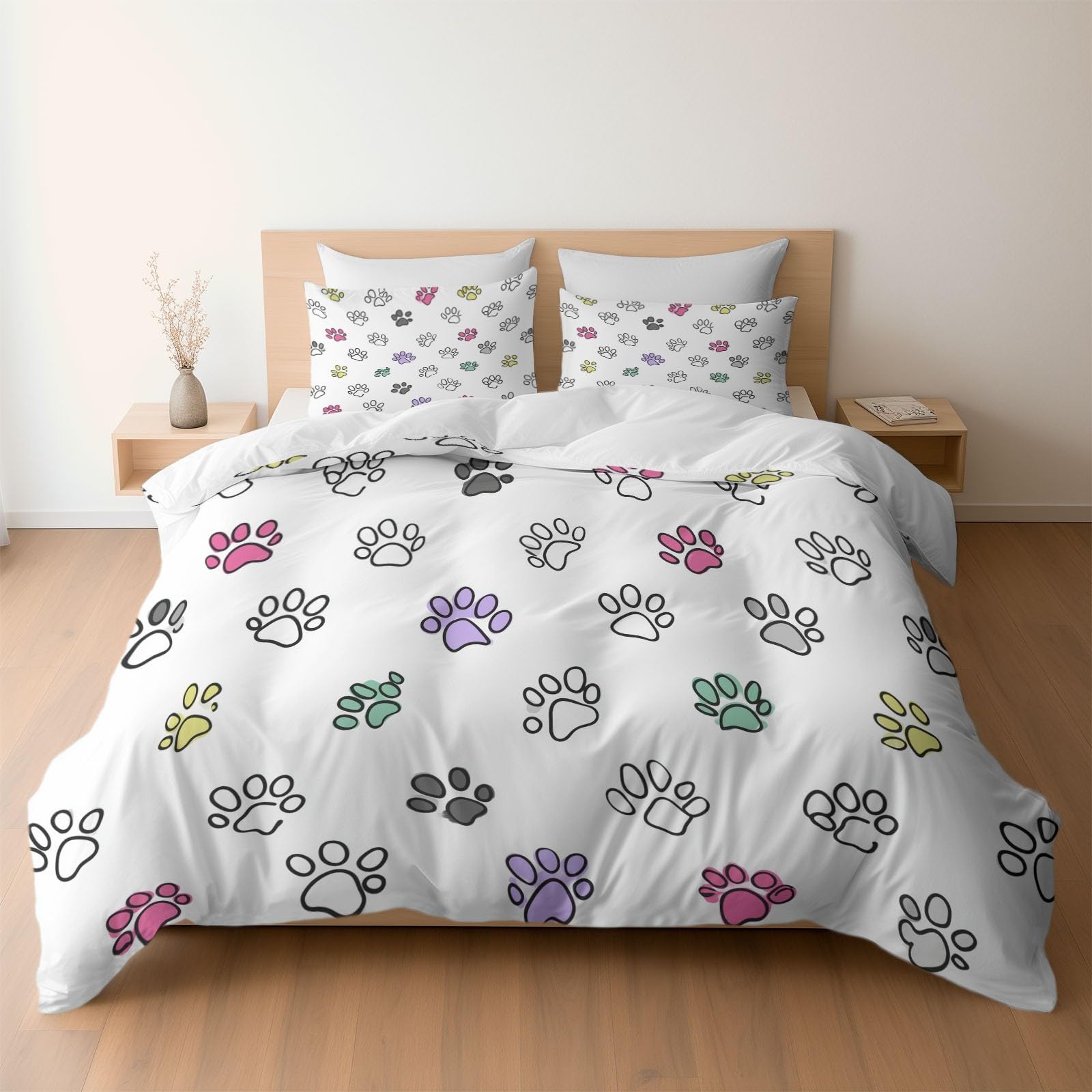 Housse de couette hypoallergénique 240x260 anti-acariens en microfibre