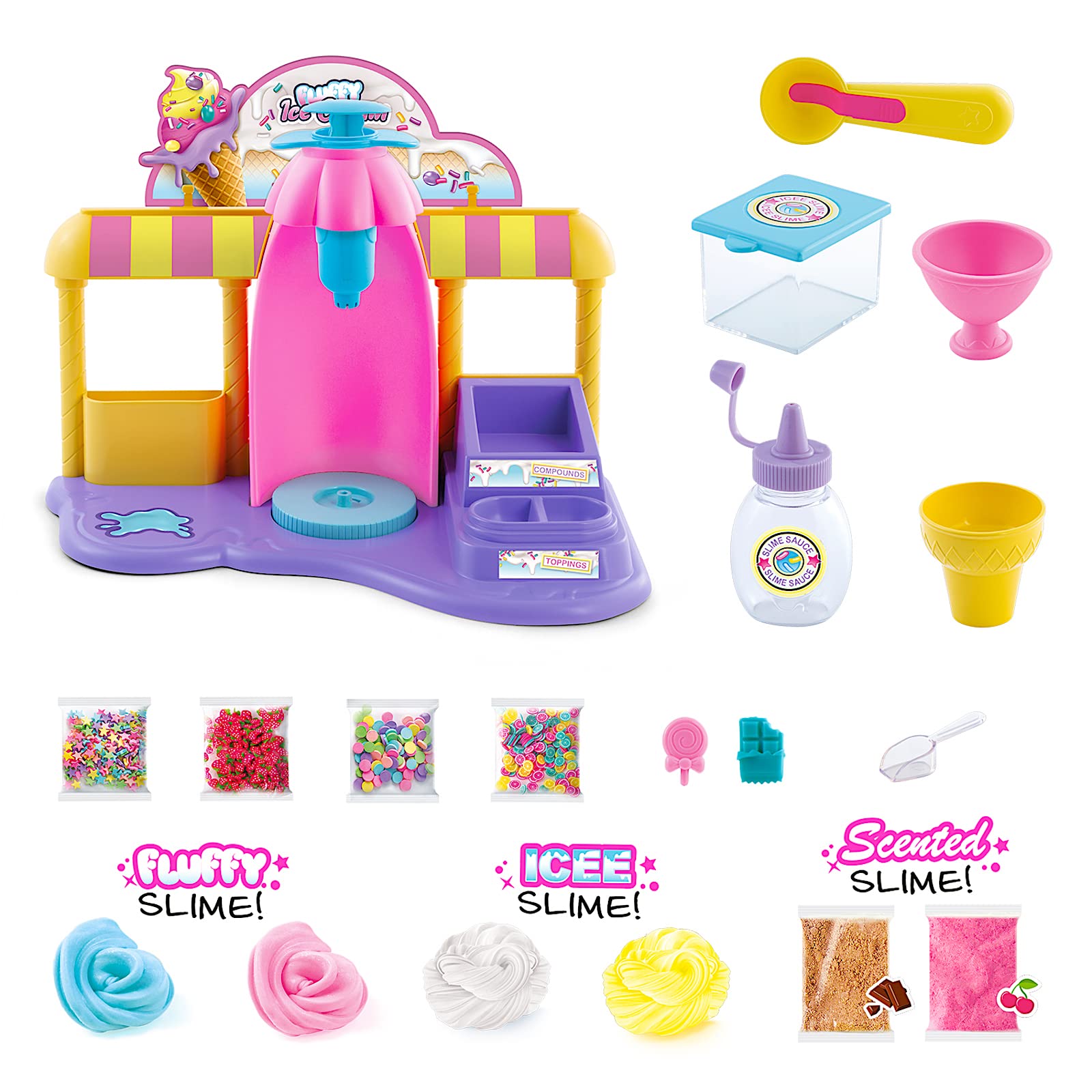 Canal Toys - Slime Fluffy Pop - Fábrica de Helados de Slime Esponjoso y perfumado (Ice Cream Factory) - SSC180