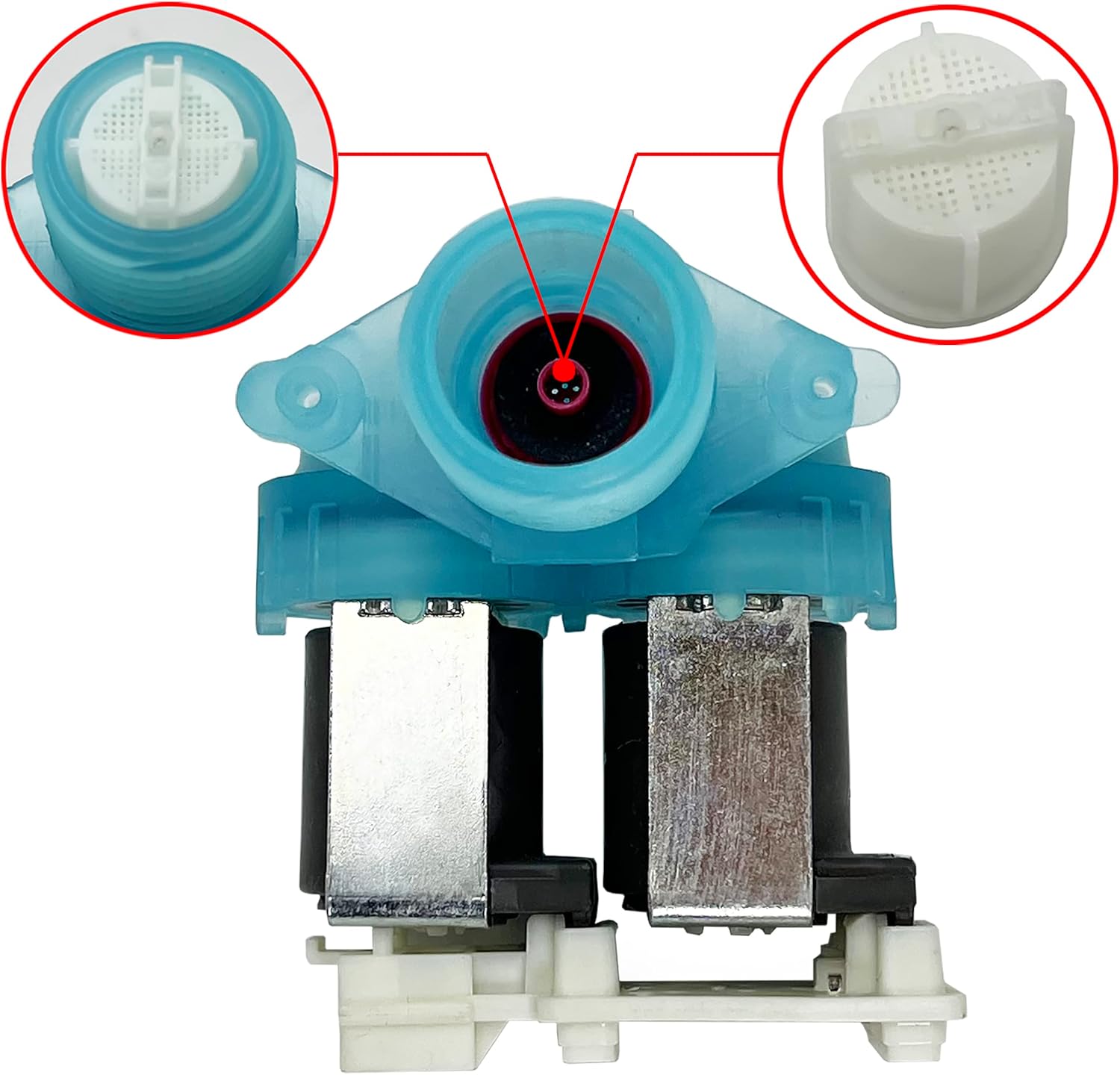 Washing Machine Water Inlet Valve For Maytag MHW5630HW1 MHW5630HC0 MHW5630HC1 MHW5630HC2 MHW5630HWO MHW5630HW2 MHW6630HCO