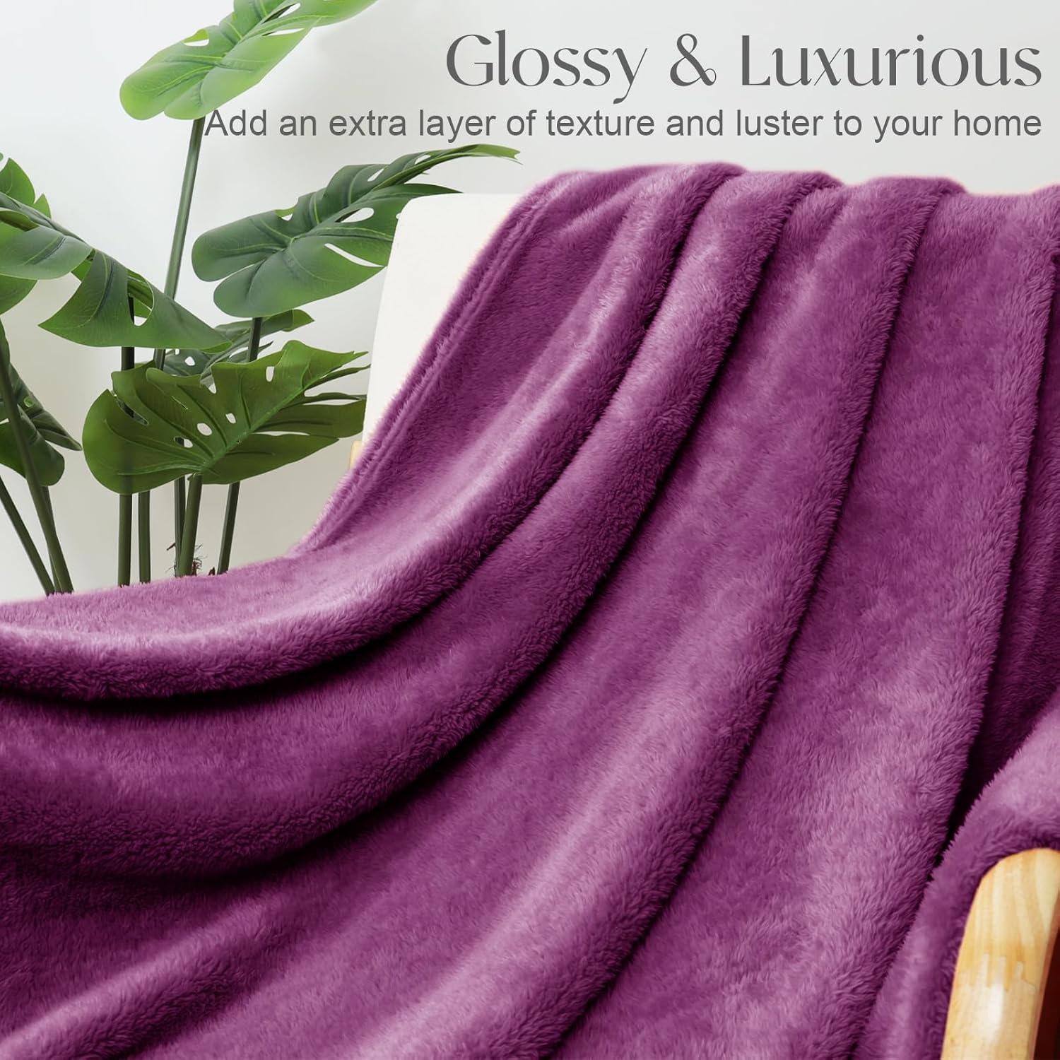 Whale Flotilla Purple King Size Blanket for Bed, 300GSM Soft Warm Fleece Fabric, Decorative Lightweight Plush Fluffy Blankets for All Season, 90x104 Inch - Image 7