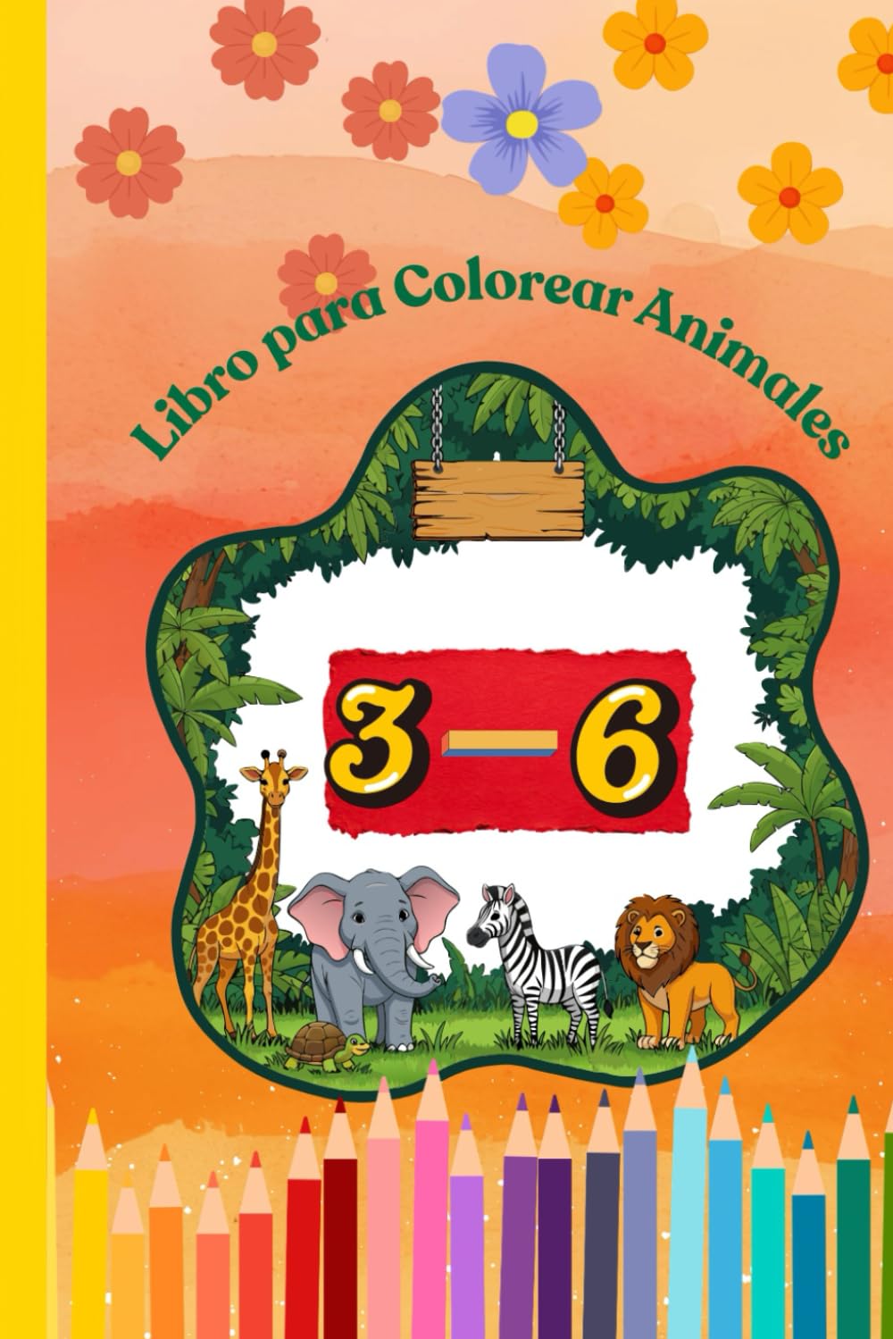 Libro para Colorear Animales Adorables: Diversión creativa para niños de 3 a 6 años