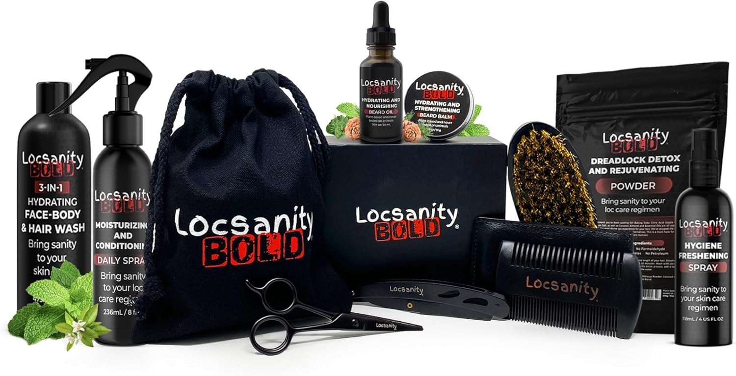 Locsanity BOLD Men’s Grooming Bundle, Loc Spray,