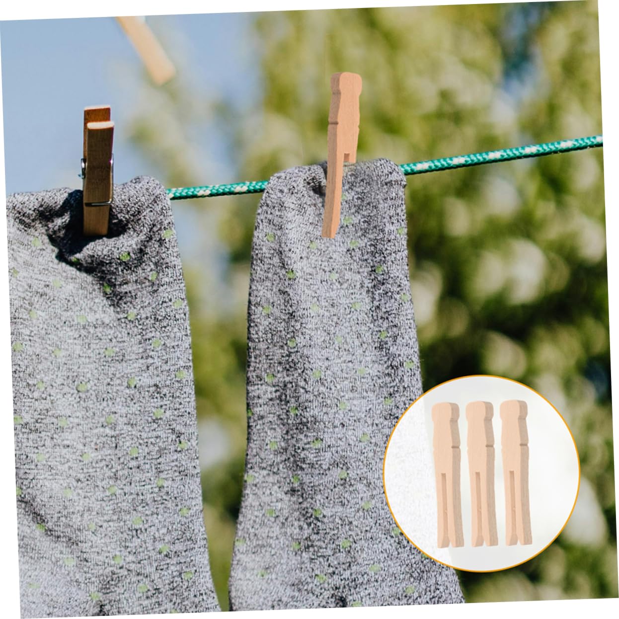 Mollette Piccole in Legno Rotonde 100 Pezzi Stile Classico Vintage | Molla Robusta, Presa Salda, Uso Versatile, Finitura Naturale per Bucato e Foto