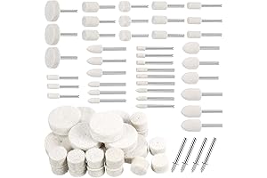 Lasnten 64 Pcs Rotary Tool Polishing Kit: Precision Polisher for Jewelry, Metal, and More
