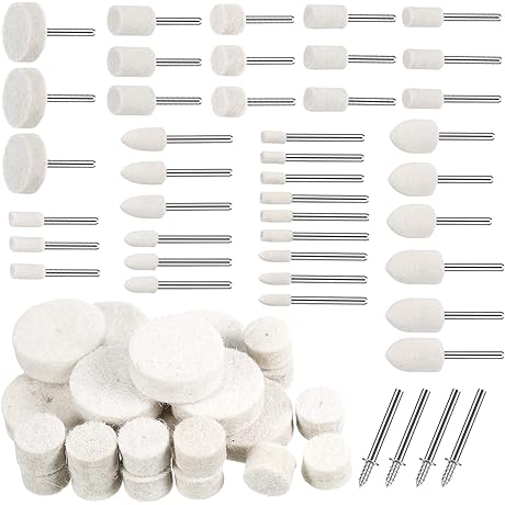 Lasnten 64 Pcs Rotary Tool Polishing Kit: Precision Polisher for Jewelry, Metal, and More