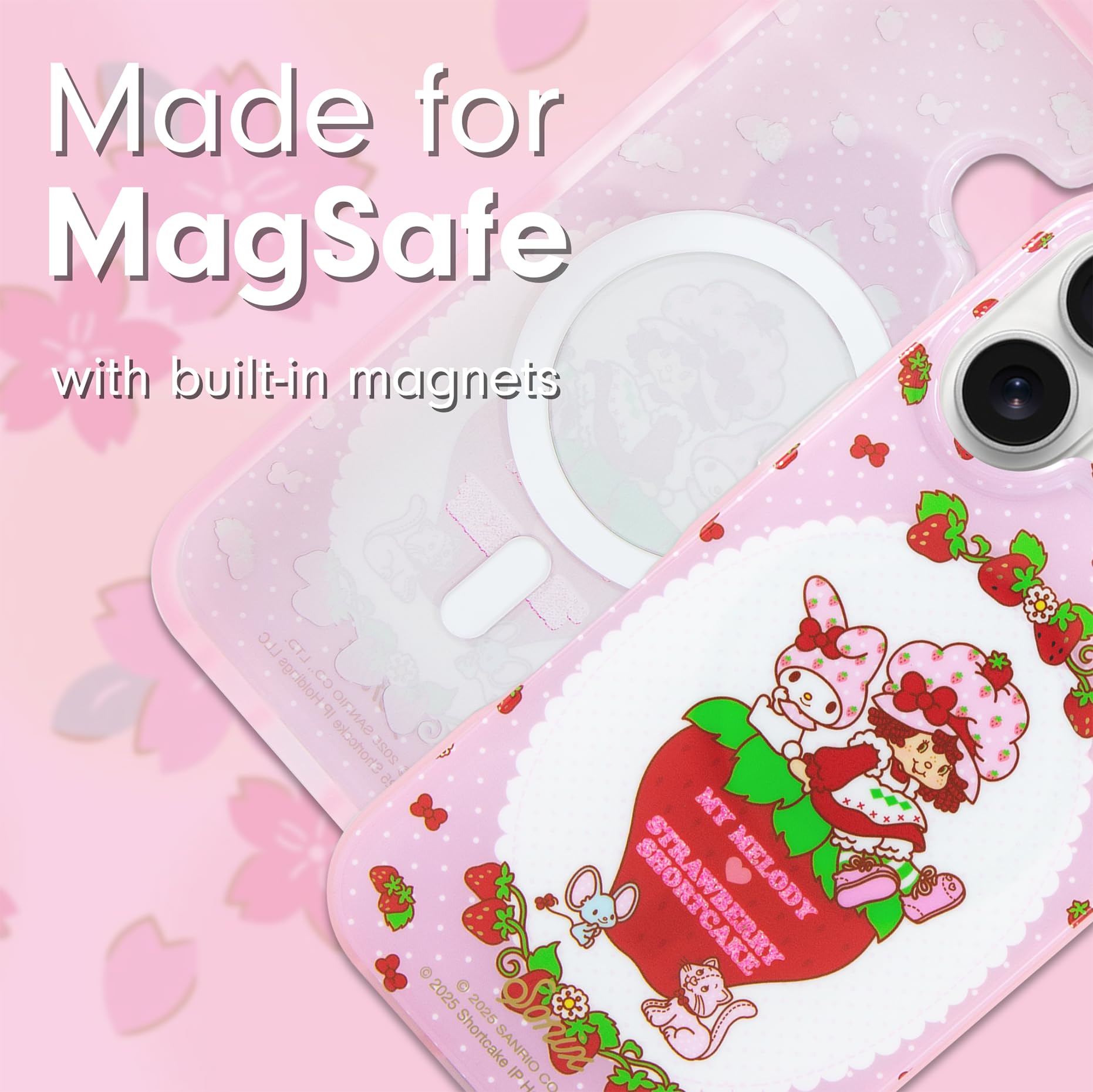 iPhoneアクセサリー CASSETIFY My Melody Strawberry Milk Case My Melody x Sonix Strawberry Shortcake iPhone Case