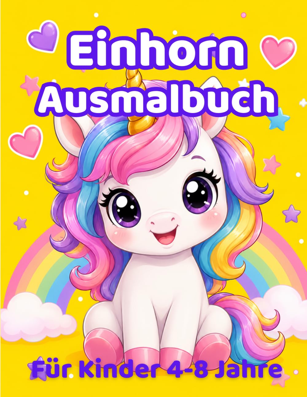 Einhorn Ausmalbuch für Kinder 4-8 Jahre: 28 süße Einhörner zum Ausmalen