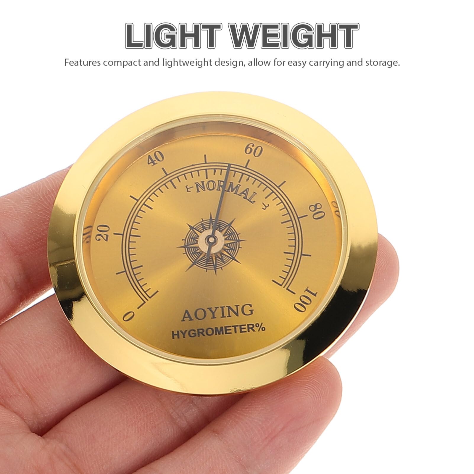 Milisten Guitar Hygrometer Humidity Monitor Moister Meter Hygrometers Moisture Meters Humidity Meters Moisture Meter for Guitar Case Mini Hygrometer Small Hygrometer Ballad Veneer Metal