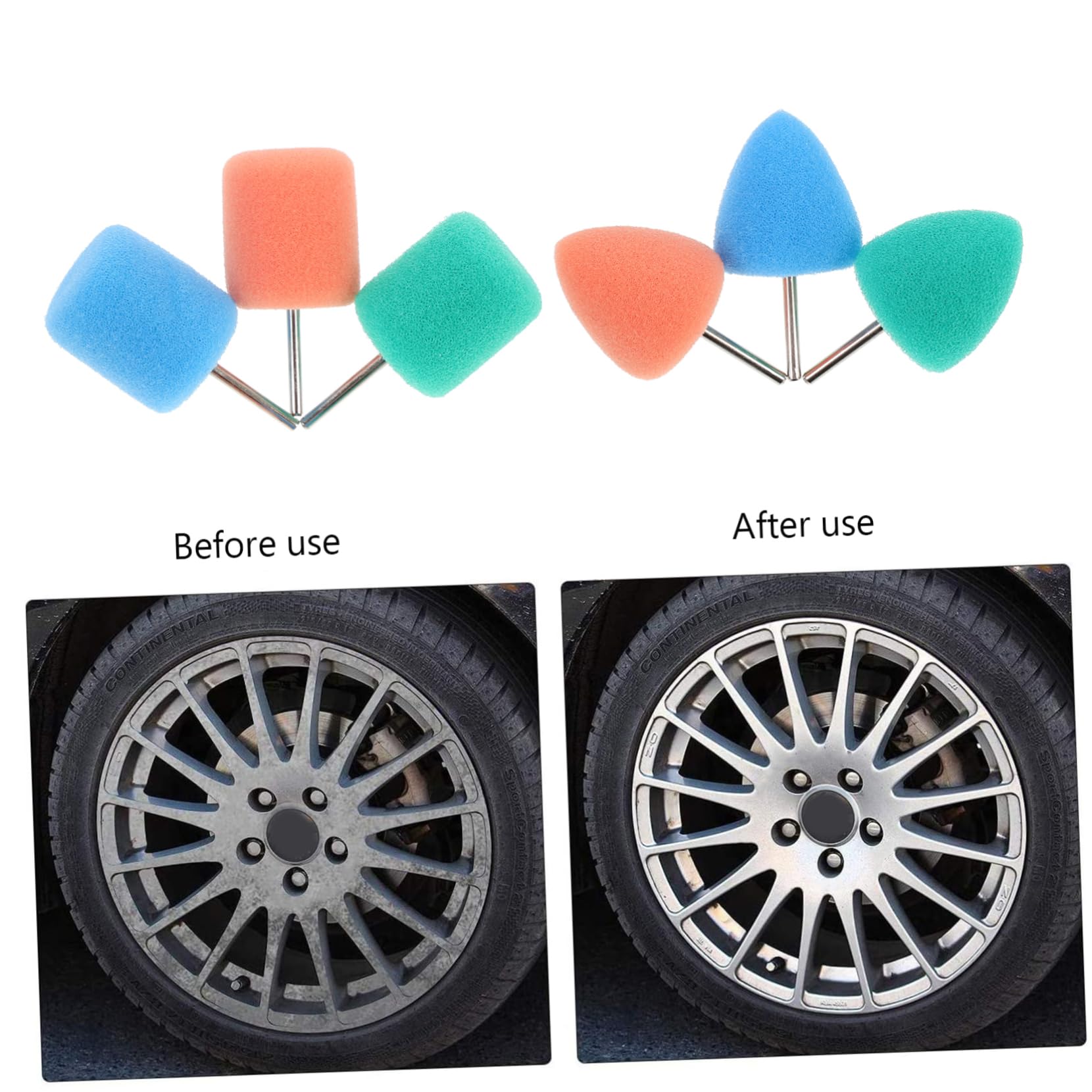 ibasenice 80pezzi Tamponi Per Lucidatura Auto Cuscinetti Per Lucidatura Spugna Riutilizzabili Per Carrozzeria e Dettagli Adatti Per Punti Stretti e Rimozione Graffi