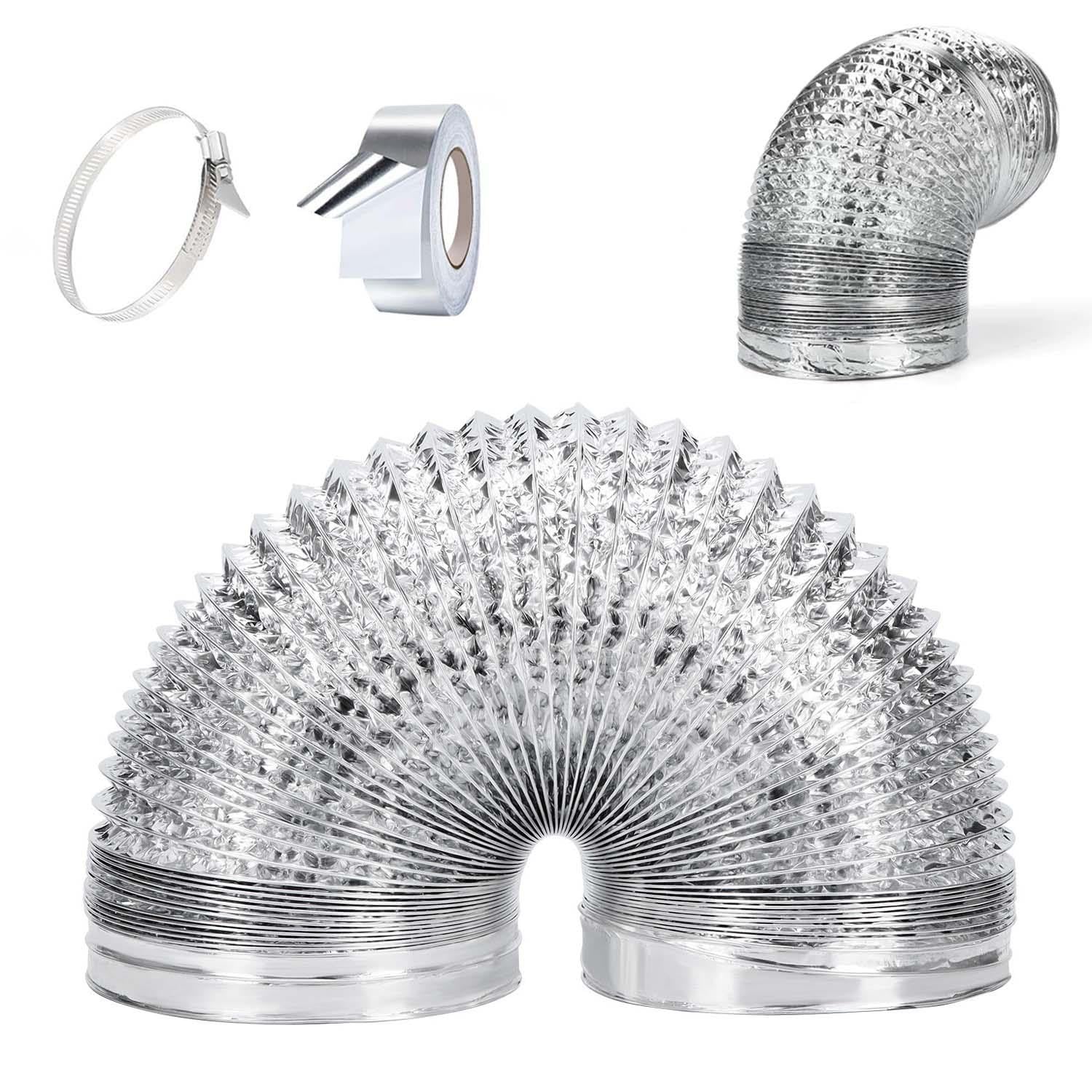 110mm Tuyau Évacuation Sèche-Linge Conduit D'air Flexible De Ventilation