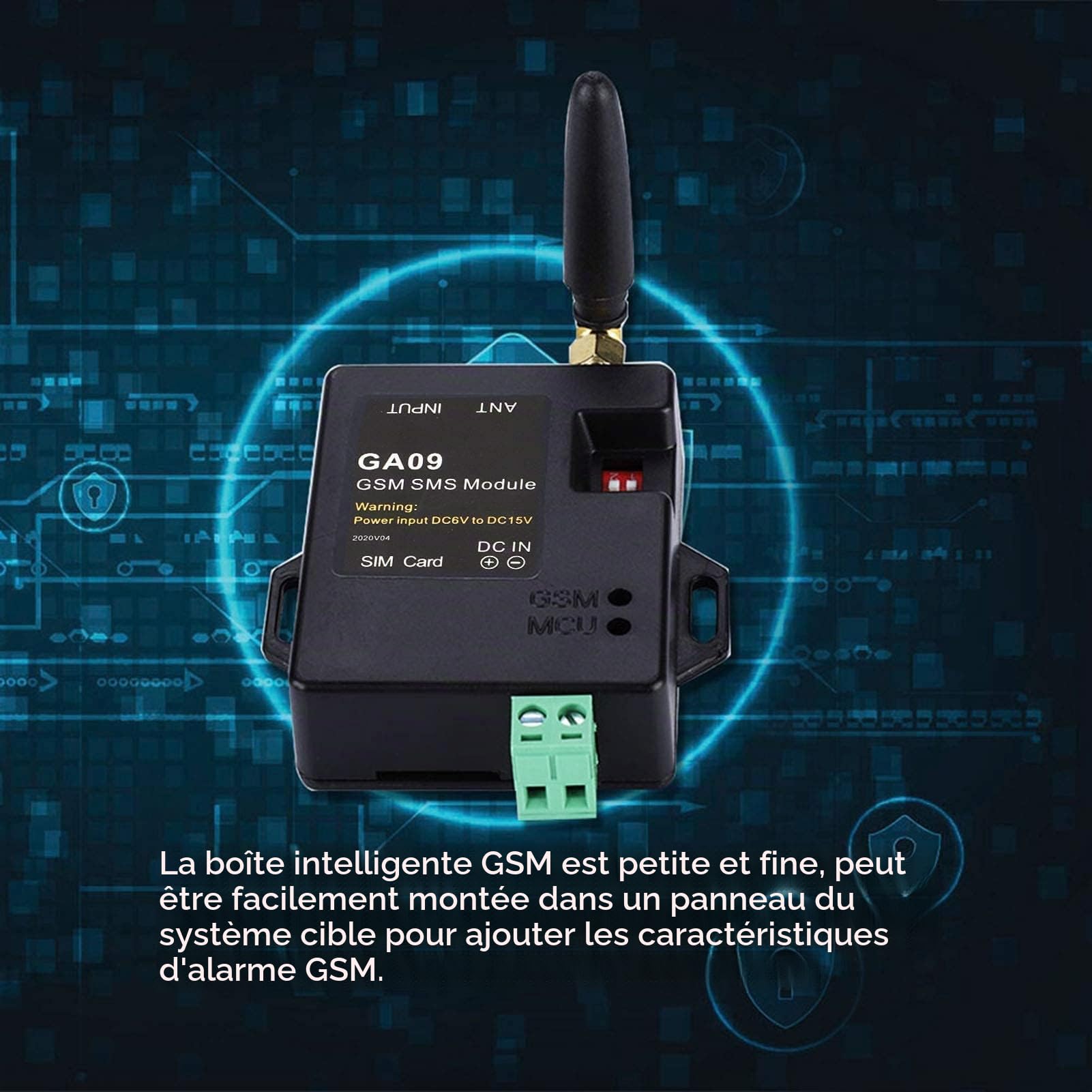 Inteligentny system alarmowy, mini bezprzewodowe połączenie alarmowe, alarm połączenia SMS GSM Inteligentny system alarmowy, sześć zaprogramowanych telefonów Wiadomości alarmowe SMS, do kontaktu w nag