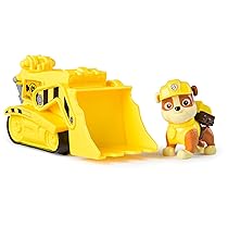 Paw Patrol, Bulldozer di Rubble, Veicolo e Personaggio Rubble, Giochi Bambini, 3+ anni