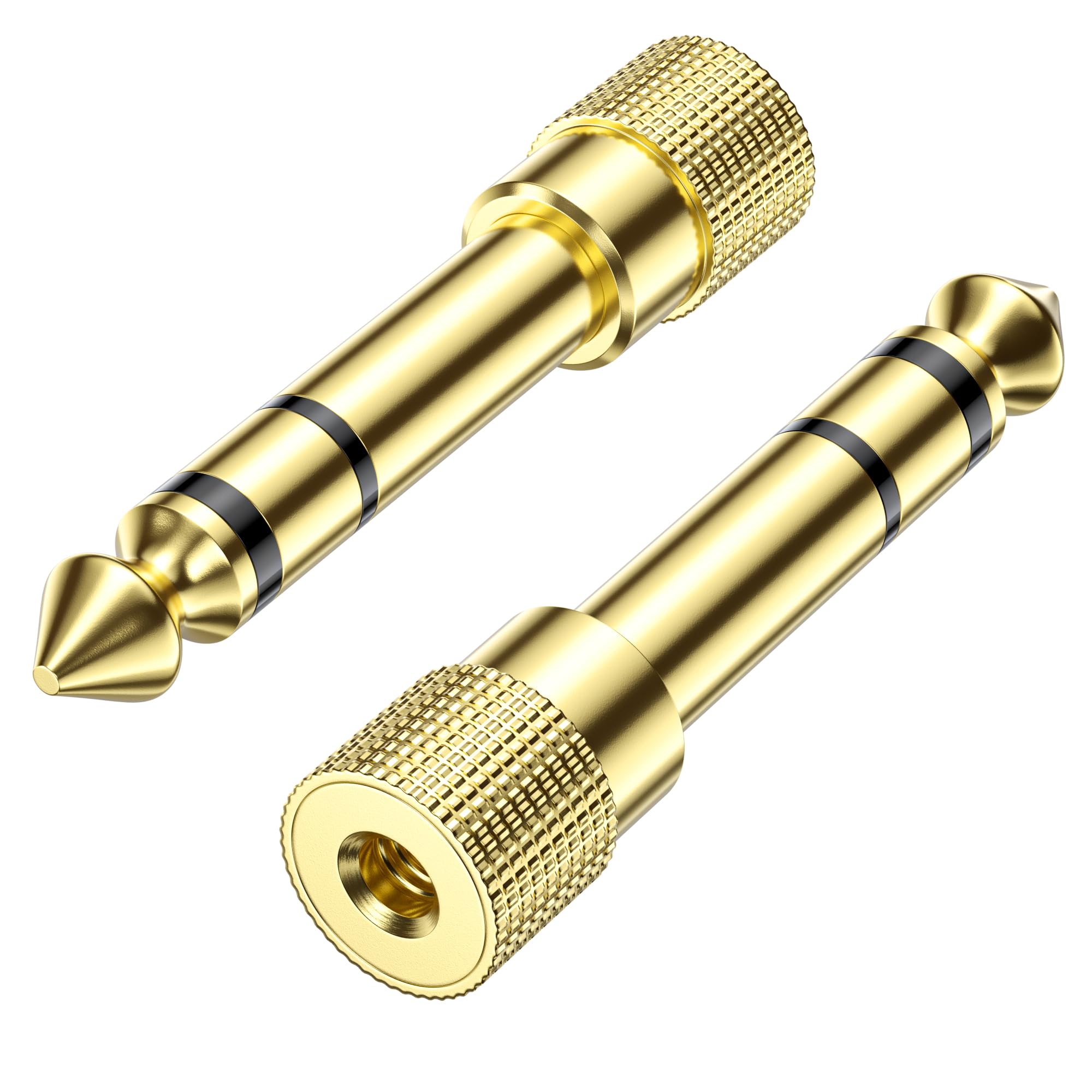 Cable Matters 2 Pack 1/4 to 1/8 Headphone Adapter, 6.35mm to 3.5mm Adapter Male to Female, Gold Plated Stereo Headphones 3.5mm to 1/4 Adapter