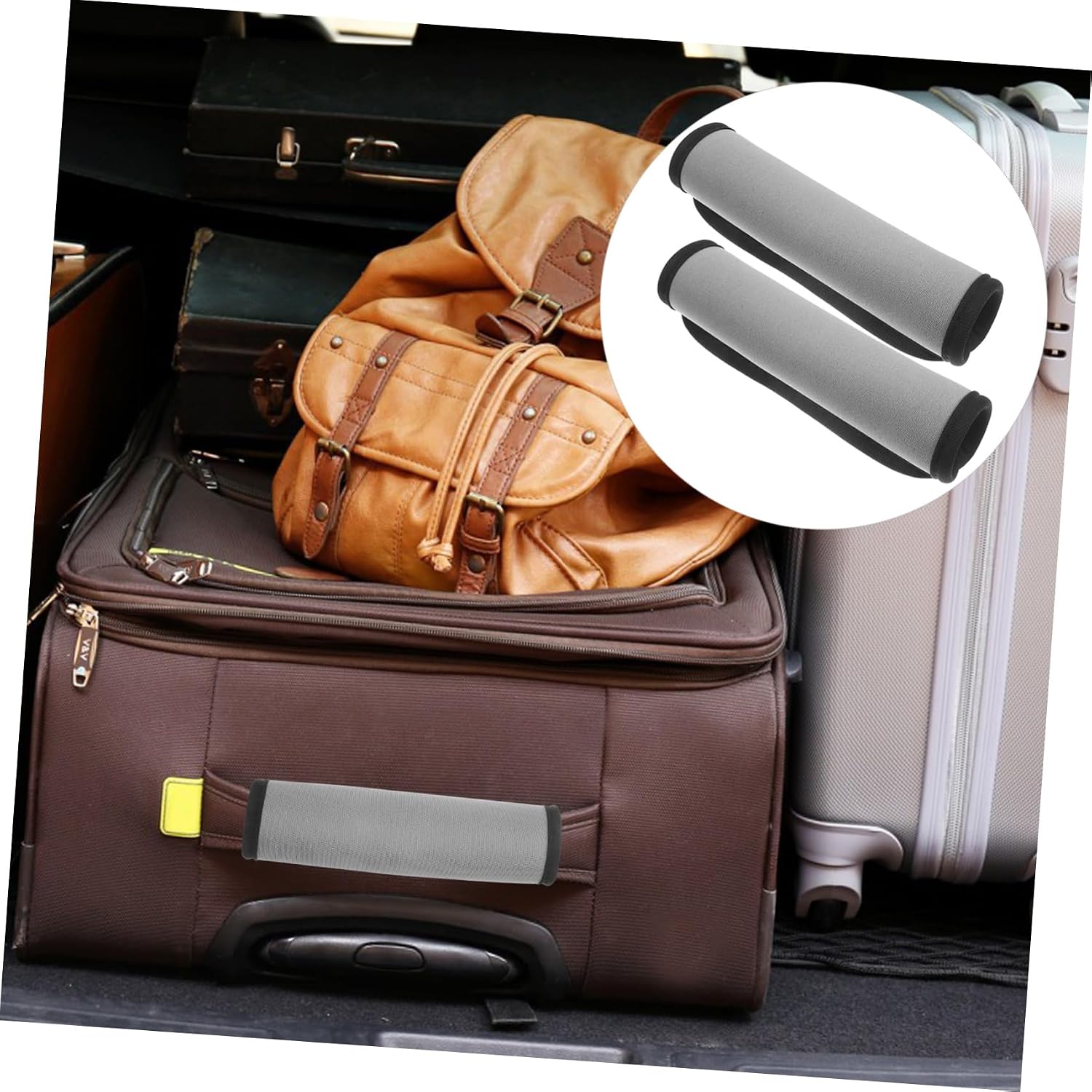 COLLBATH 2pcs Suitcase Handle Covers Decorative Handle Wraps for Luggage Protective Grip Wraps for Travel Bags