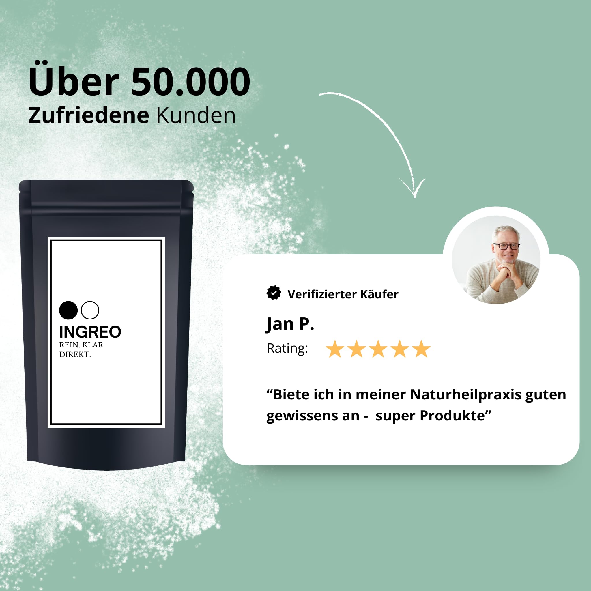 300 g | Chondroitin Pulver | Chondroitinsulfat Rohstoff | 100% rein | ohne Füllstoffe | Premiumqualität | Supplement Lebensmittel | INGREO