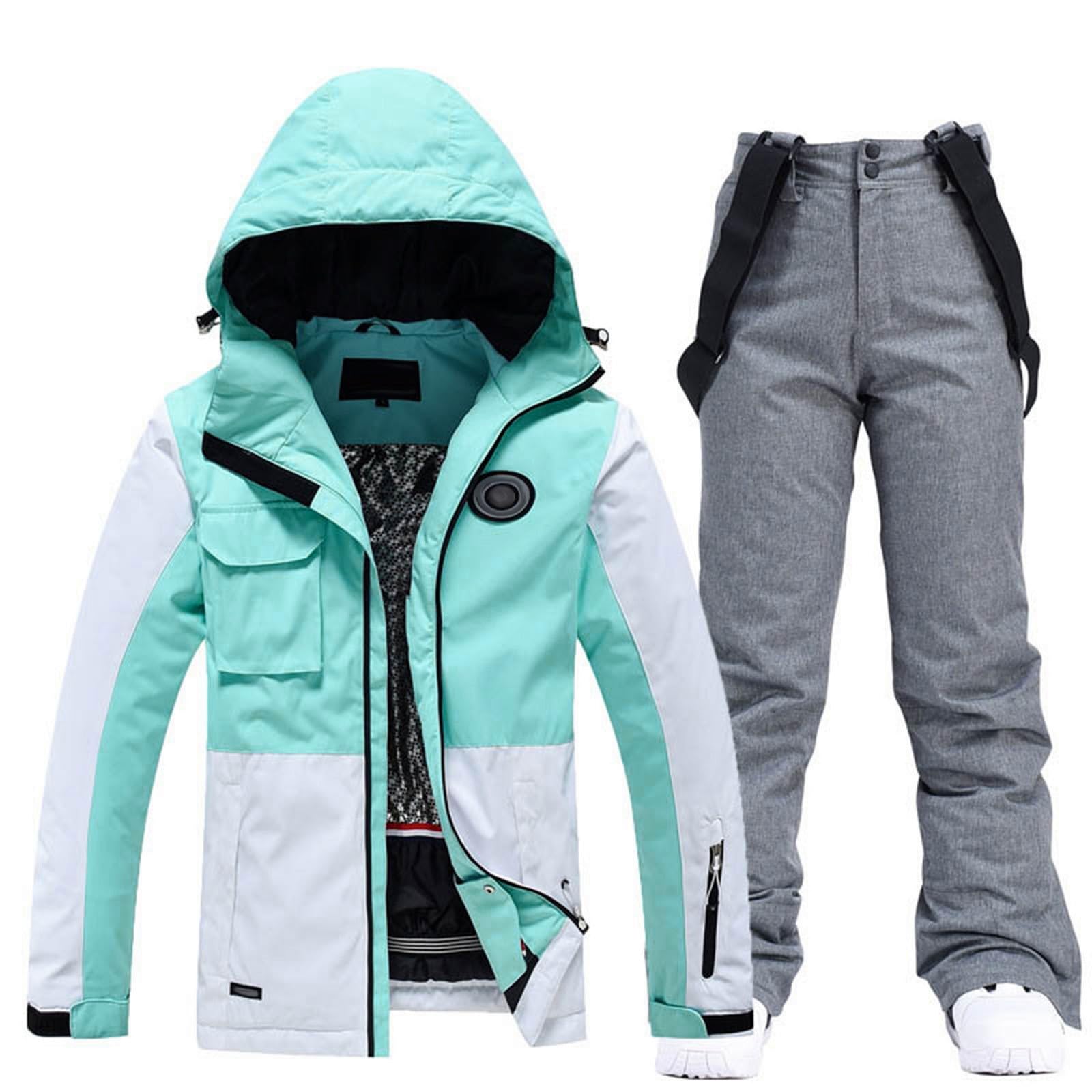 2026 Traje de esquí para mujer, pantalones negros elegantes, impermeables, a prueba de viento, con capucha gruesa para snowboard, negocios, correr, cómodo otoño invierno para camping, pesca