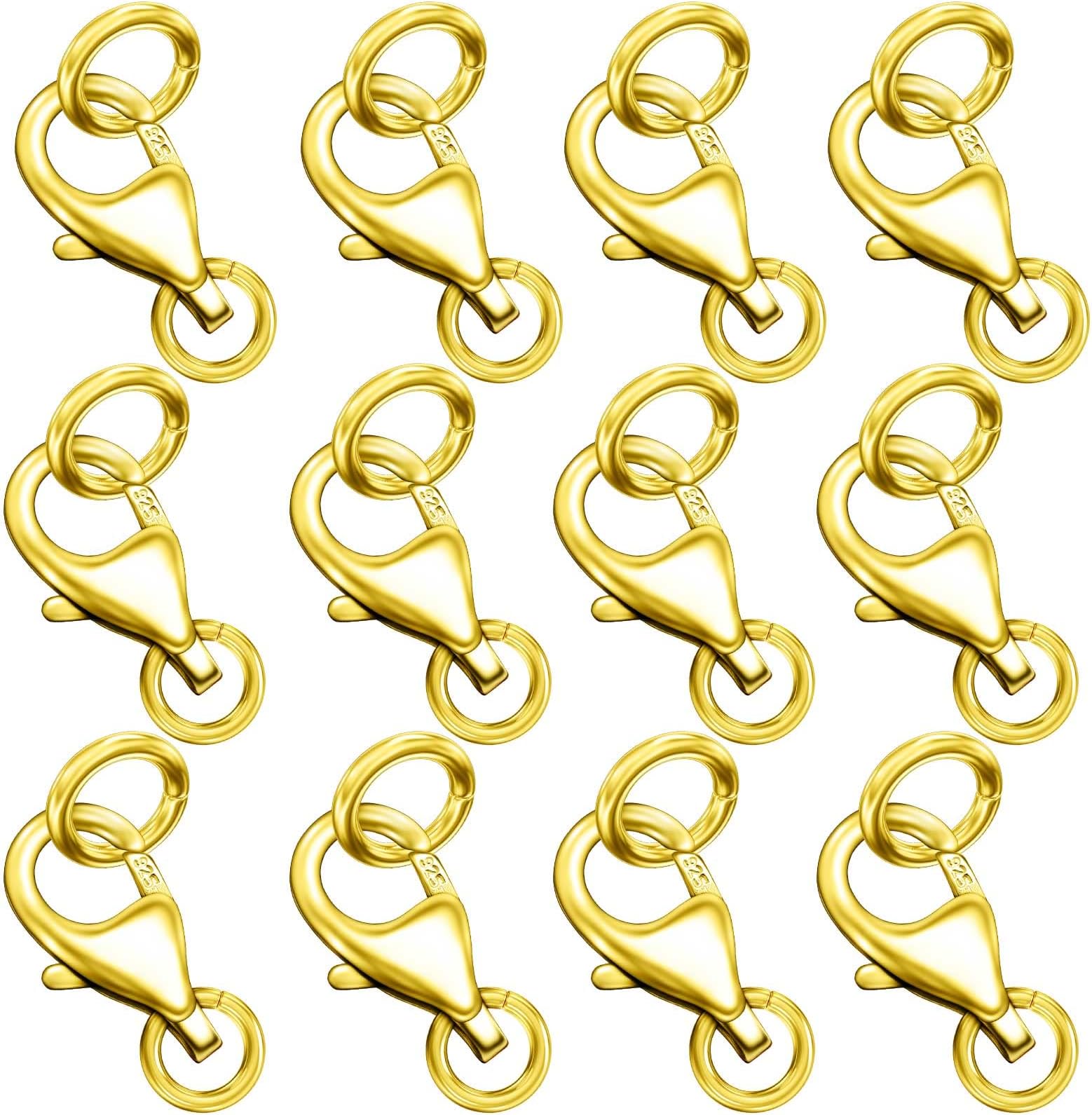 925 Sterling Silver Lobster Claw Clasp with Closed Jump Rings