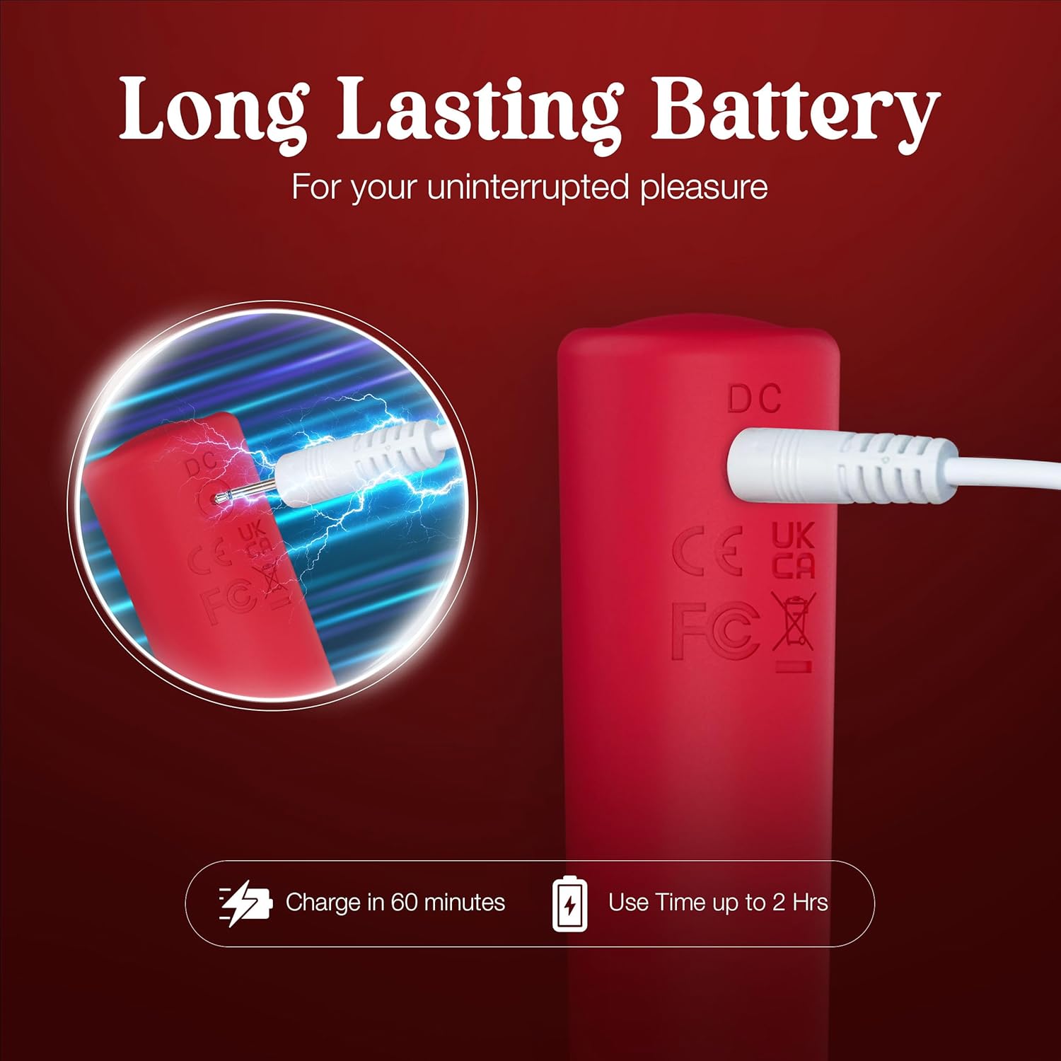 Mini Bullet Vibrator for Women, 10 Vibration Modes, 100% Waterproof & Whisper-Quiet Pocket Vibrator, USB Rechargeable Clitoral Stimulator for Self-Care & Intimate Wellness (Cherry Red)