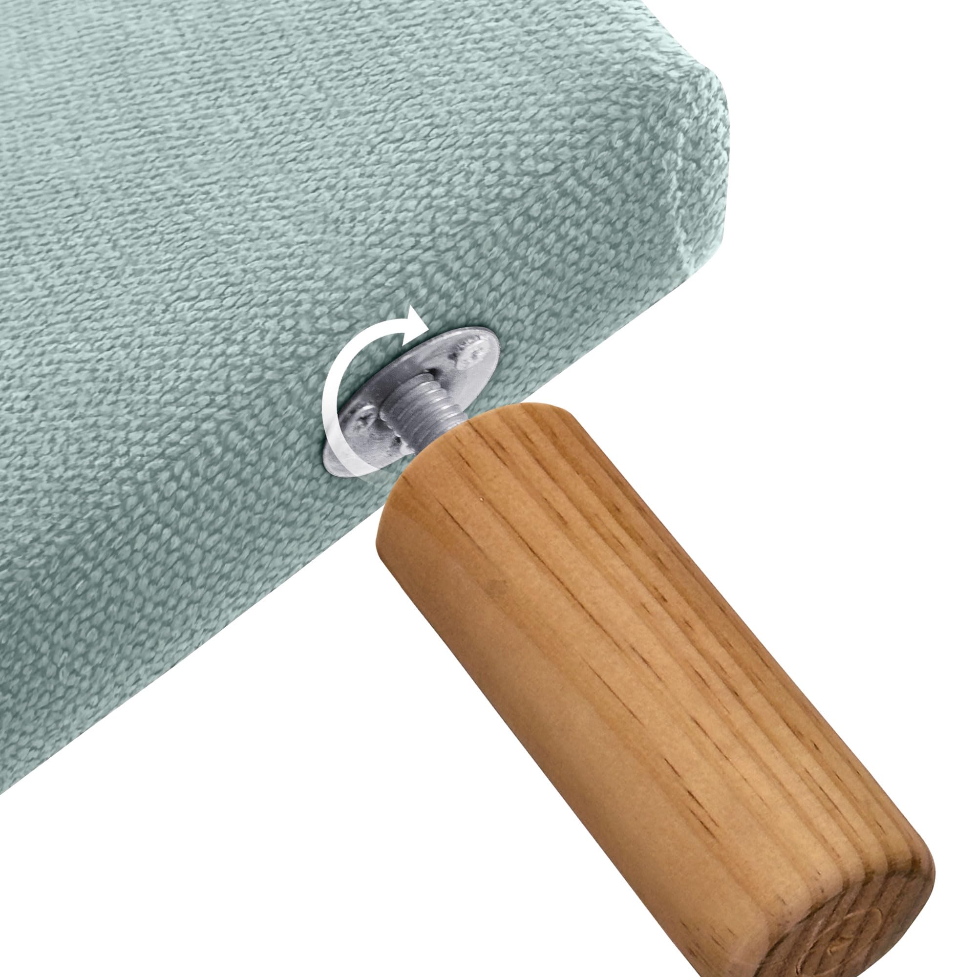 DHOME Testiera Capitonné Fino a Terra Testiera Imbottita 8cm ACUALINE in Tessuto e Similpelle per Letto Camera da Letto (135x120cm (120/135), Tessuto Verde Acqua)