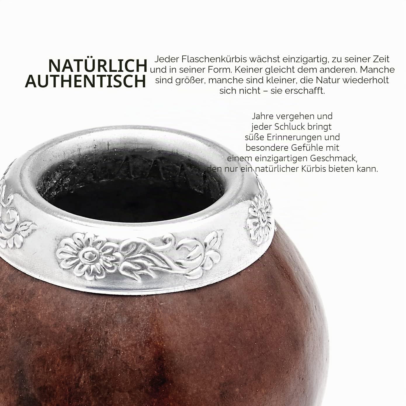 BALIBETOV Set mit 2 Yerba Mate Gourd und 1 Packung mit 100g Yerba Mate – Yerba Mate Cup Argentinien – 2 Mate Tassen, 2 Bombilla, 1 Reinigungsbürste, 1 lose Yerba Mate Tasche (DUNKLE BRAUNEE)