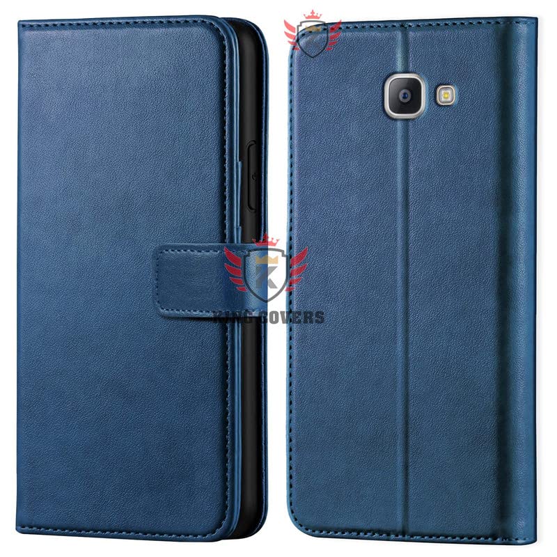 KING COVERS® Shock Proof Flip Case Back Cover for Samsung - A9 Pro| Sport (Flexible | Leather Finish | Card Pockets Wallet & Stand | Blue) (B0B189BHLM) Amazon Price History, Amazon Price Tracker