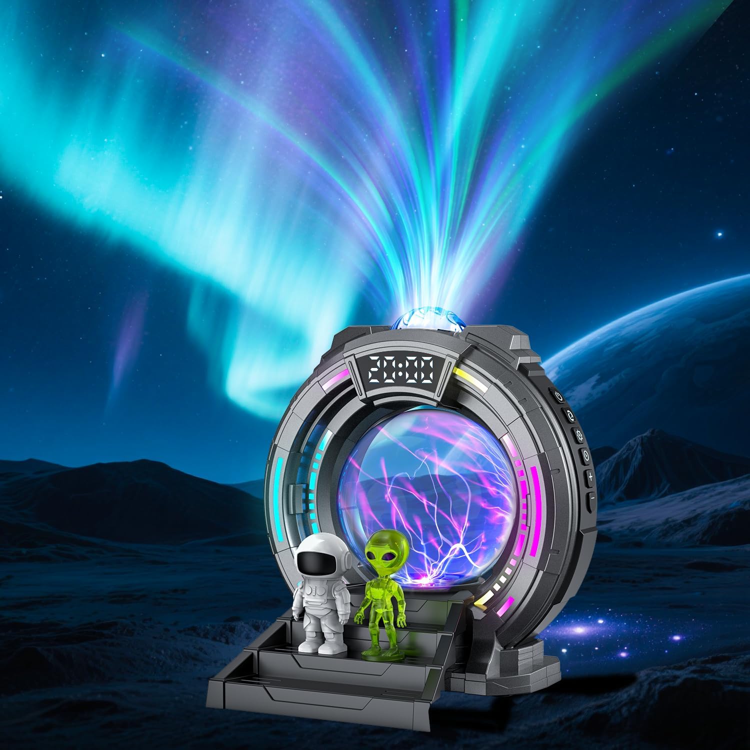 Northern Lights Projector for Kids: Galaxy Aurora Projector with Remote Control, Adjustable Color, Room Decor with Bluetooth Speaker, Timer, White Noise,Gifts for kids, Adults, Christmas, Birthday
