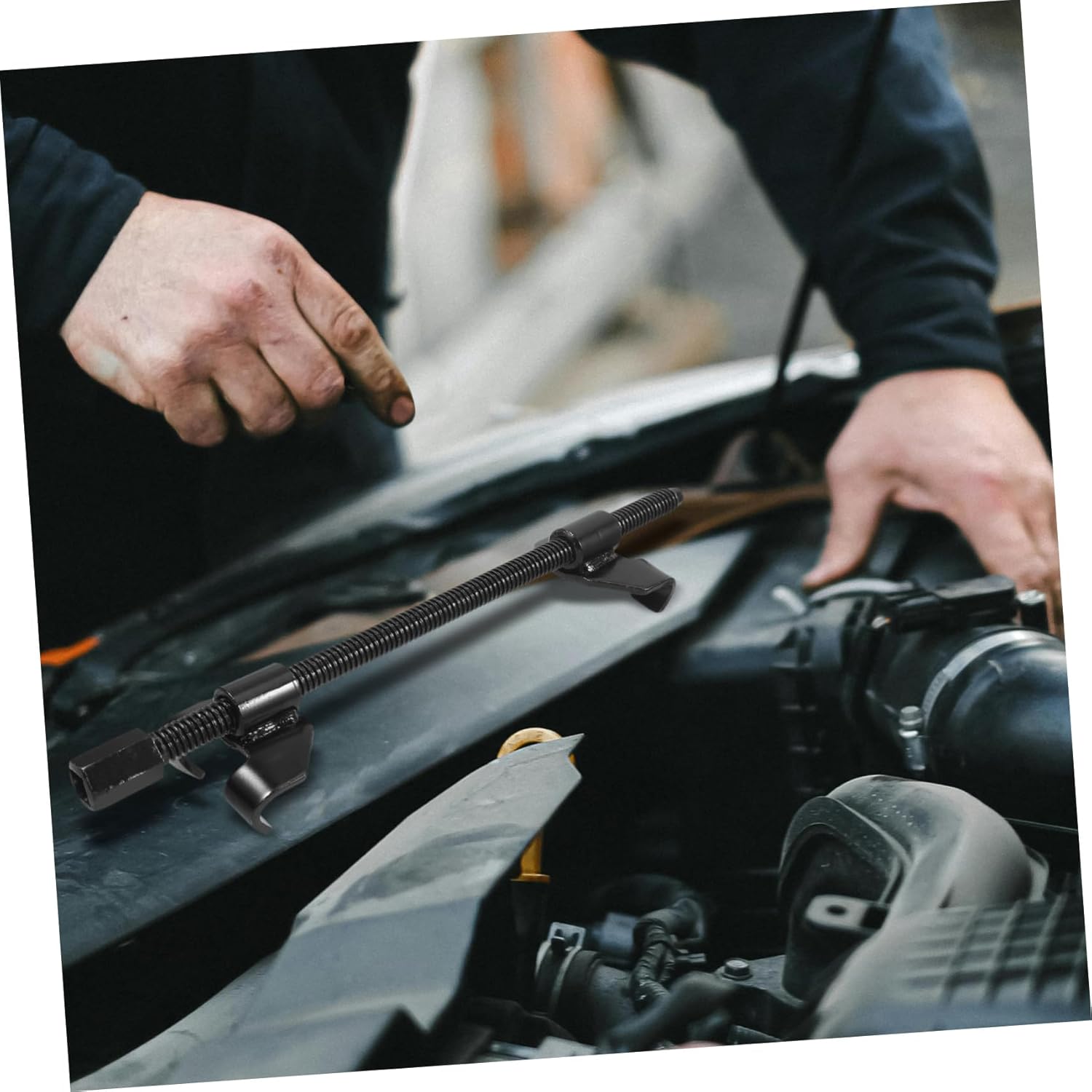 DECHOUS Coil Spring Compressor Tool High Strength Construction Easy Operation for Automotive Use Compact Design for Storage Efficient Coil Spring Removal and Installation