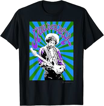 Amazon.com: Jimi Hendrix Official Black Spiral T-Shirt